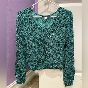 Green Floral long sleeve - XXS from Francesca’s